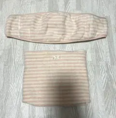 犬印本舗　妊婦帯セット 腹帯　腹巻き　マタニティ　ピンクボーダー　Lサイズ