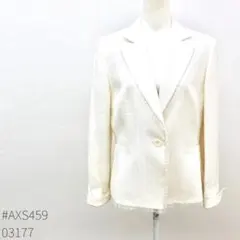 【廃盤品】Aylesburyラメツイードジャケット　サイズL アイボリーのサムネイル