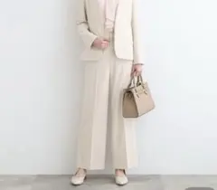 【タグ付き新品】INDIVI テーラードジャケット　ワイドパンツスーツ M