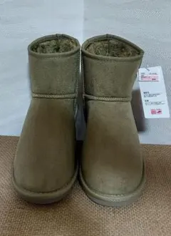 オリーブグリーン ショートブーツ スエード