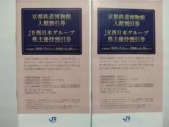 JR西日本グループ　株主優待割引券　２冊