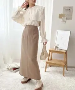 クラシカルエルフ　ハイウエストバックスリットロングスカート