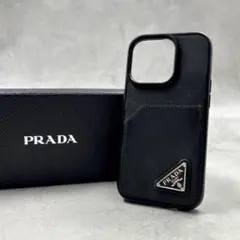 PRADA サフィアーノ 三角ロゴ iPhone 14 pro ケース 黒 - メルカリ