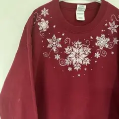 GILDAN 雪の結晶 トレーナー クルーネック