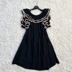 【着用1回】ダブルスタンダードクロージング♡ソブ　シルク100%フリルワンピース