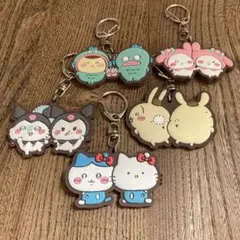 サンリオ&ちいかわ　ラバーキーホルダー5点