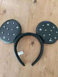 ミッキー カチューシャ ブラック スタッズ