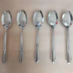 昭和レトロ いちごスプーン 5本セット 苺潰し ステンレス 未使用 当時物