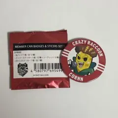 CRAZY RACCOON 缶バッジ コーン