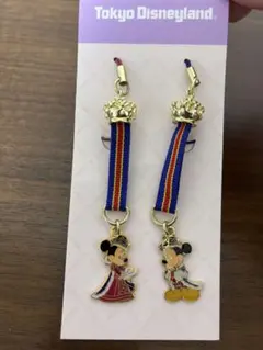 ☆ディズニー　シンデレラブレーション　ミッキー　ミニー　戴冠式　ストラップ　王