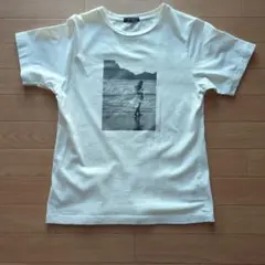 COMME CA ISM フォトプリント Tシャツ ホワイト サイズ9　Mサイズ