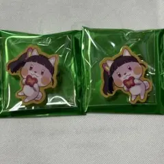 鬼滅の刃　バレンタイン&ホワイトデー　アニマルクッキーバッジ　栗花落カナヲ　2個
