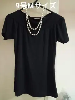 M◇オフショルダー ボートネック半袖カットソーTシャツ◇レナウンエンスイート◇黒のサムネイル
