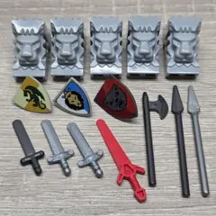 【匿名配送】レゴ お城シリーズ 武器・盾・装飾パーツ ライオン ドラゴン クマ