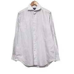 Maker's Shirt 鎌倉　長袖ストライプシャツ　日本製　スリムフィット