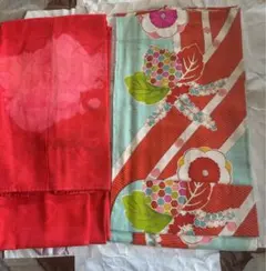 アンティーク！女の子　豪華　振袖　着物　衿付き襦袢　セット　七五三　正絹　手縫い