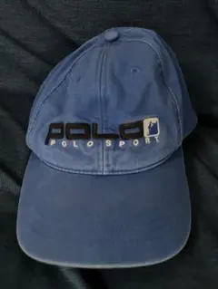 Polo Sport 青 キャップ 希少　レア　90s