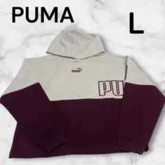 PUMA （プーマ）パーカー L バイカラー ロゴ入り 美品