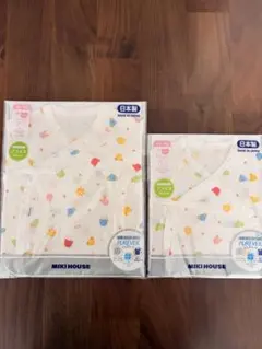 MIKI HOUSE 動物柄コンビ肌着 50-60サイズ