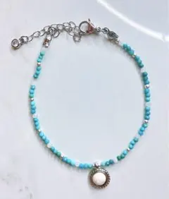 turquoise & moon stoneブレスレット