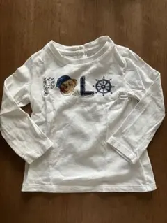 Polo クマイラスト 長袖Tシャツ