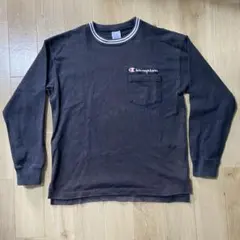 【季節外れSALE】champion ロングTシャツ　ブラック　黒　Mサイズ