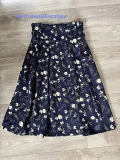 earth music&ecology ベルト付きタックスカート