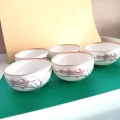 香蘭社 陶器湯飲み 5個セット 新春の準備に！