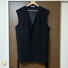 ZARA ザラ ダブルブレスト ジレ ベスト ブラック 黒 L XLのサムネイル