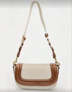 2way キャンバス レザー ショルダーバッグ