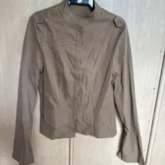 SHEIN 長袖シャツ ブラウス ブラウン XS シャツジャケット