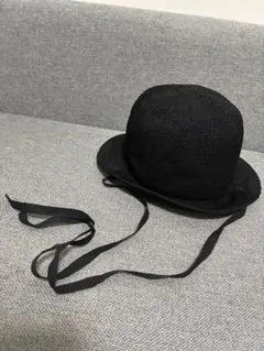 S MaxMara ストローハット ブラック - メルカリ
