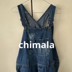 大人気✳︎chimala ダメージ加工サロペット　Lサイズのサムネイル