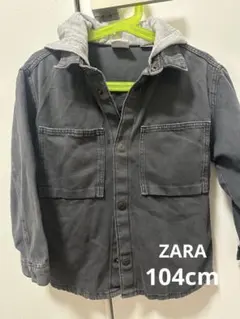 スウェットフード付きデニムジャケット