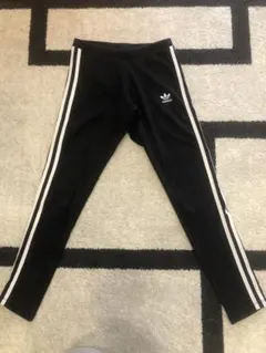 adidas original ブラック ストライプ レギンス　M