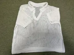 GU ジーユー　メッシュ　透かし編み　トップス