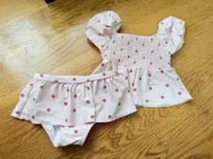 いちご柄セパレート水着 100cm