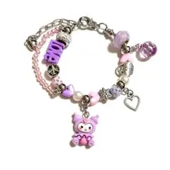 クロミちゃん サンリオキャラクター ブレスレット アクセサリー 紫 ピンク