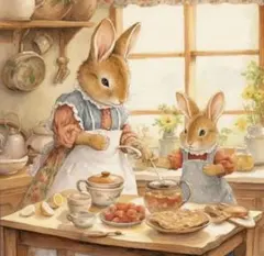 ダイヤモンドアート キット うさぎ イースター アンティーク 癒し系 20×20