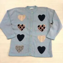 【新品】超レトロセーター　カーディガン　昭和　ハート　ビンテージ　Y2K