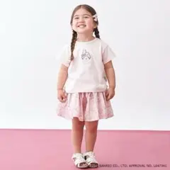 【USED】サンリオキャラクターズ　モチーフTシャツ＆タックプリーツキュロット