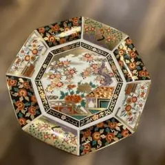 詳細不明 有田焼 金欄手 八角皿 大皿 絵皿 古伊万里焼 青藍窯 コレクションのサムネイル