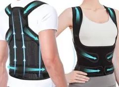 猫背矯正ベルト サポーター 男女兼用 大人 Jyzlsst Lサイズ ブラック