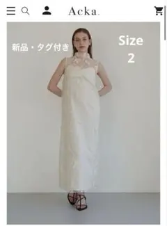 新品acka flower lace drape onepiece 正規品　白 flower lace drape one-piece – Acka online store