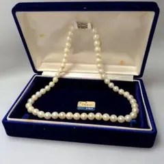 ♦︎アコヤ真珠 本真珠 ネックレス 留め具シルバー ケース付き7mm 46 