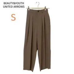 BEAUTY&YOUTH レディース　ワイドパンツ　ポリエステル　モカ色　S