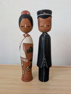 日本伝統こけし人形 2体セット