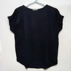 GLOBAL WORK 袖フリル半袖Tシャツ L 黒 ブラック グローバルワークのサムネイル