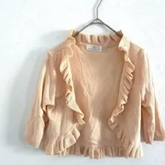 Karl Park Lane フリル付きカーディガン ピンクベージュ M ボレロのサムネイル