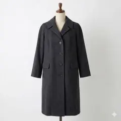 カシミヤ チェスターコート ロングコート ダークグレー 上品 高級